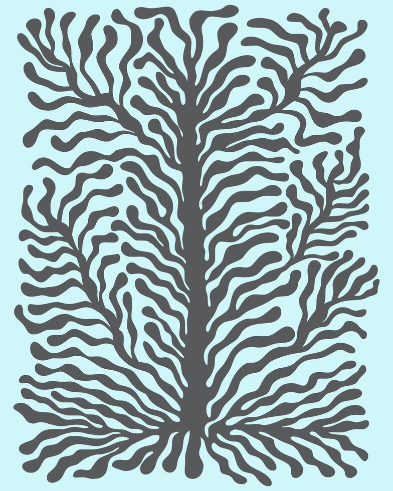 Leaf plants collection matisse style element illustration botanical flower nature clip art collection isolated editable vector