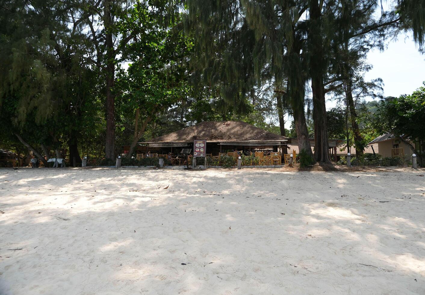 Tang, Thailand, 2024, The restaurant of resort on Koh Kradan Island in the Andaman Sea. photo