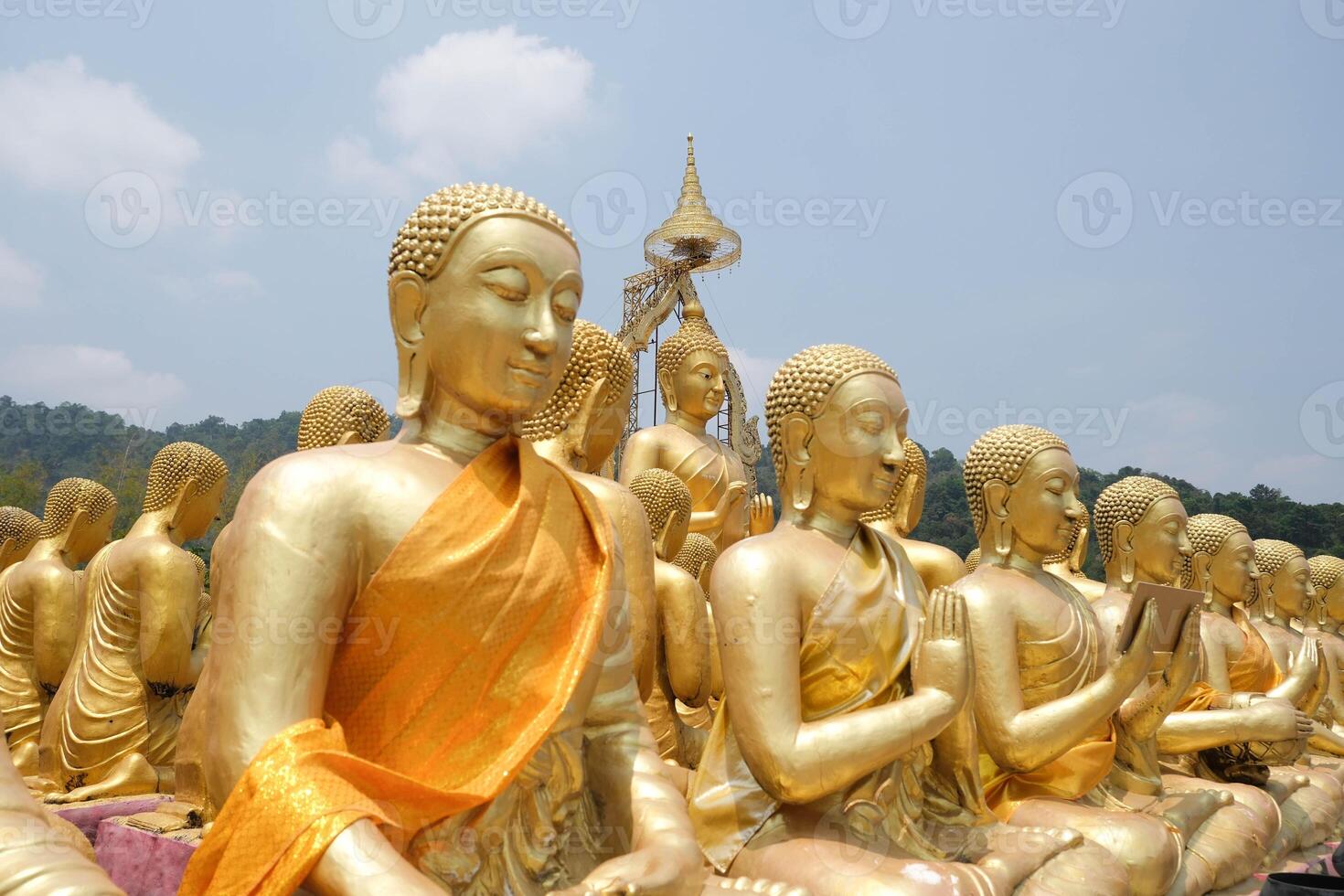 Buddha statue of Lord buddha among at Buddha Memorial park, Nakhon Nayok, Thailand. photo