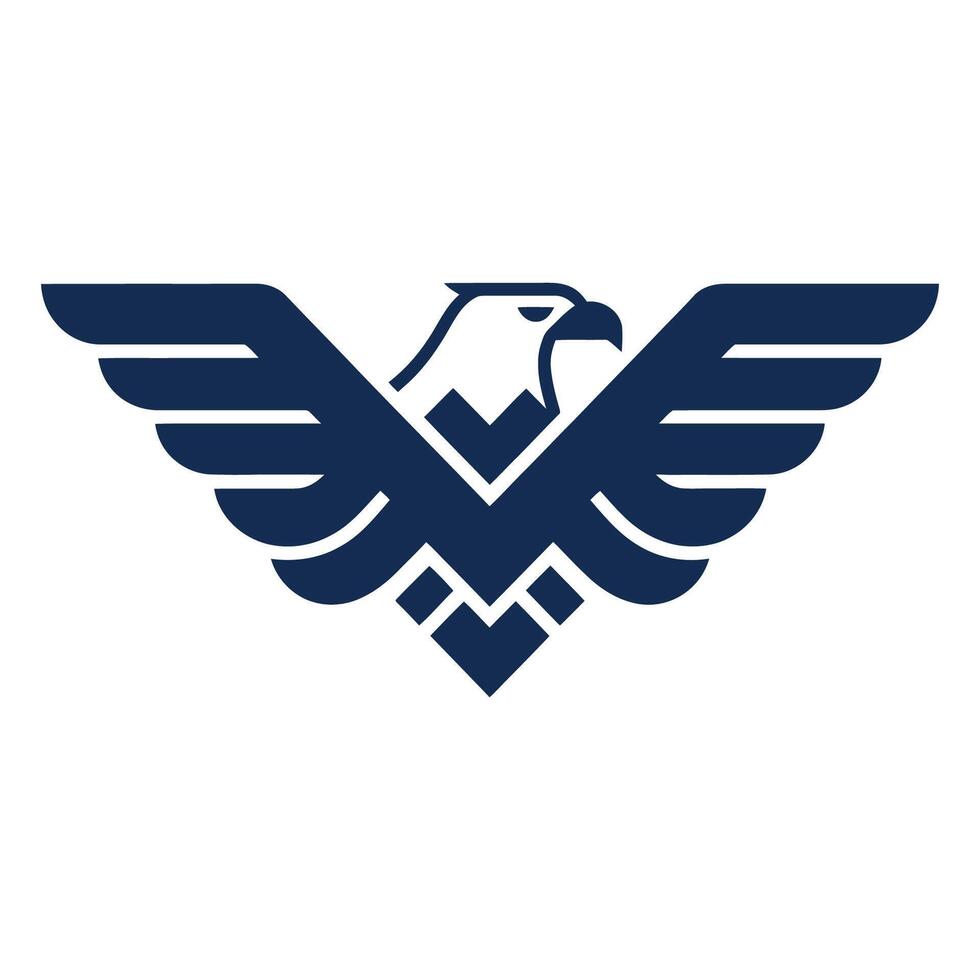 Majestic Eagle Emblem Illustration with Outstretched Wings vector