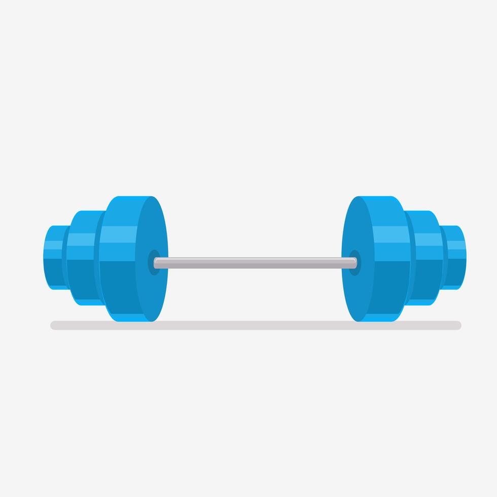 Flat illustration dumbell, barbell, gym, healthy vector