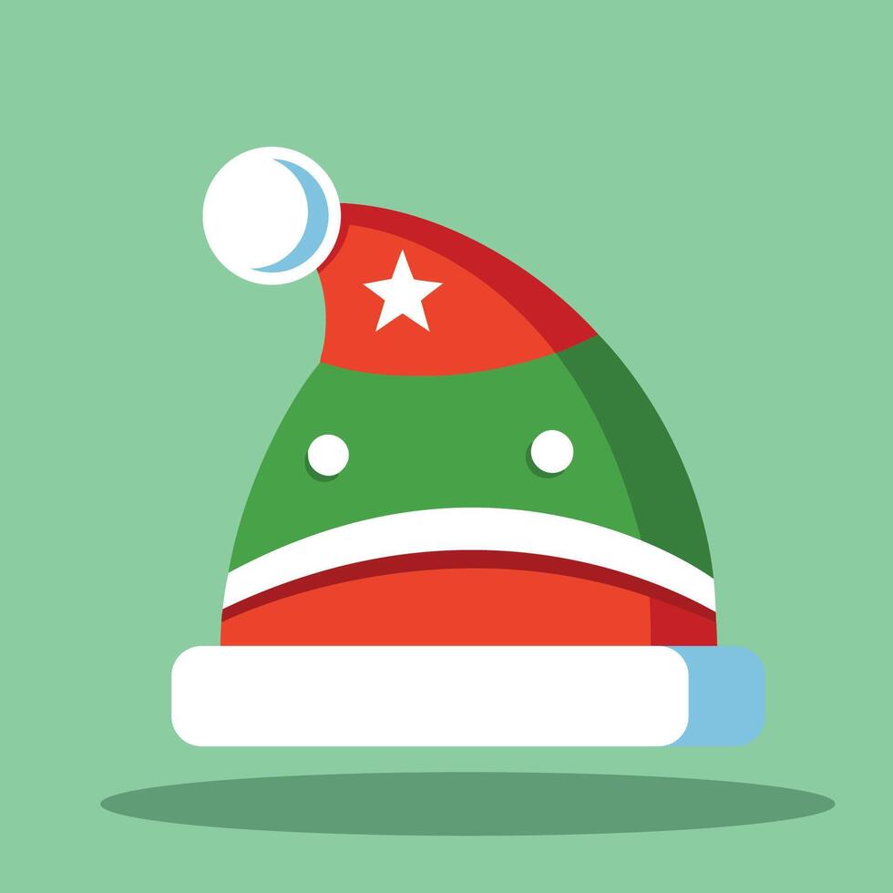 Red Santa Claus Christmas hat vector