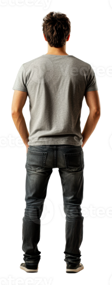 A man in jeans standing with his hands on his hips png