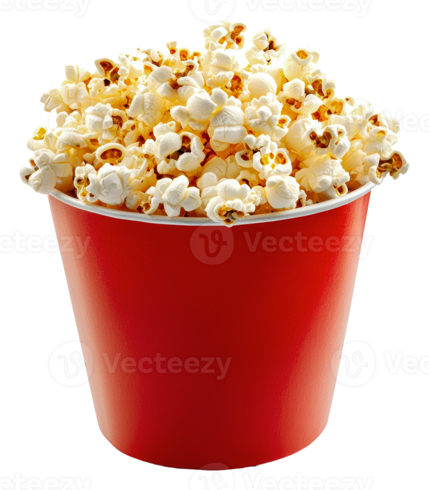 Popcorn in a red bucket png