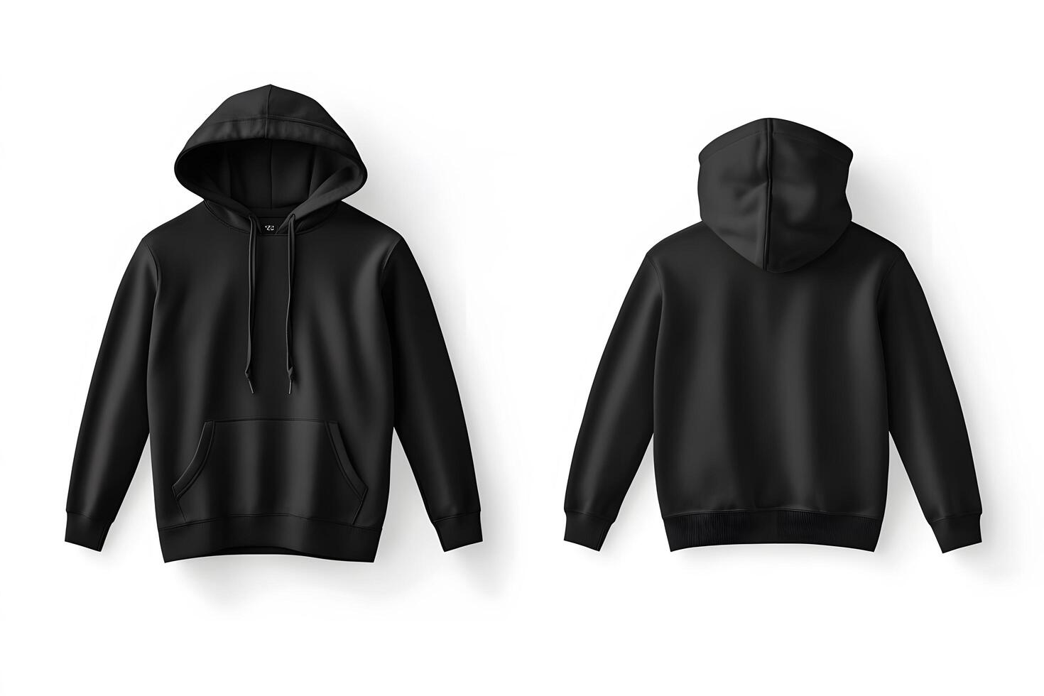 plain hoodie template mockup front and back view photo