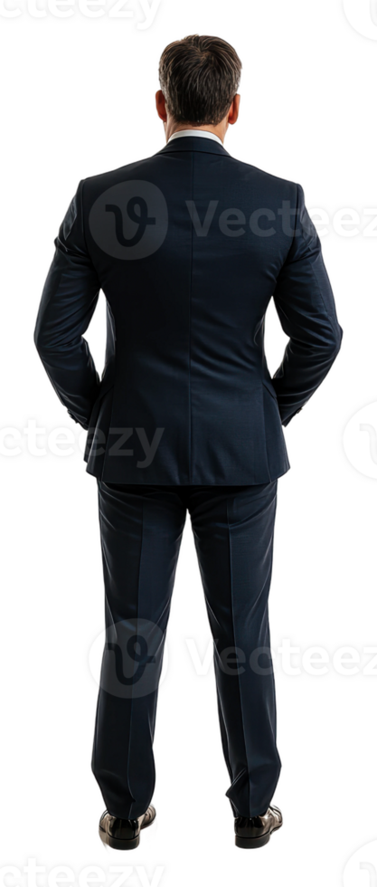 A man in a suit standing with his hands on his hips png
