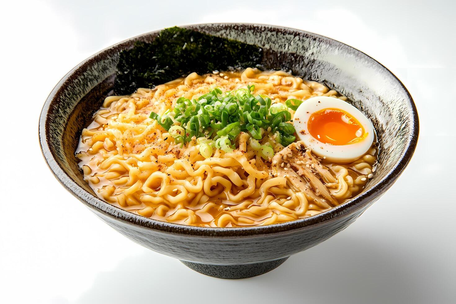 isolated a bowl of delicious ramen photo