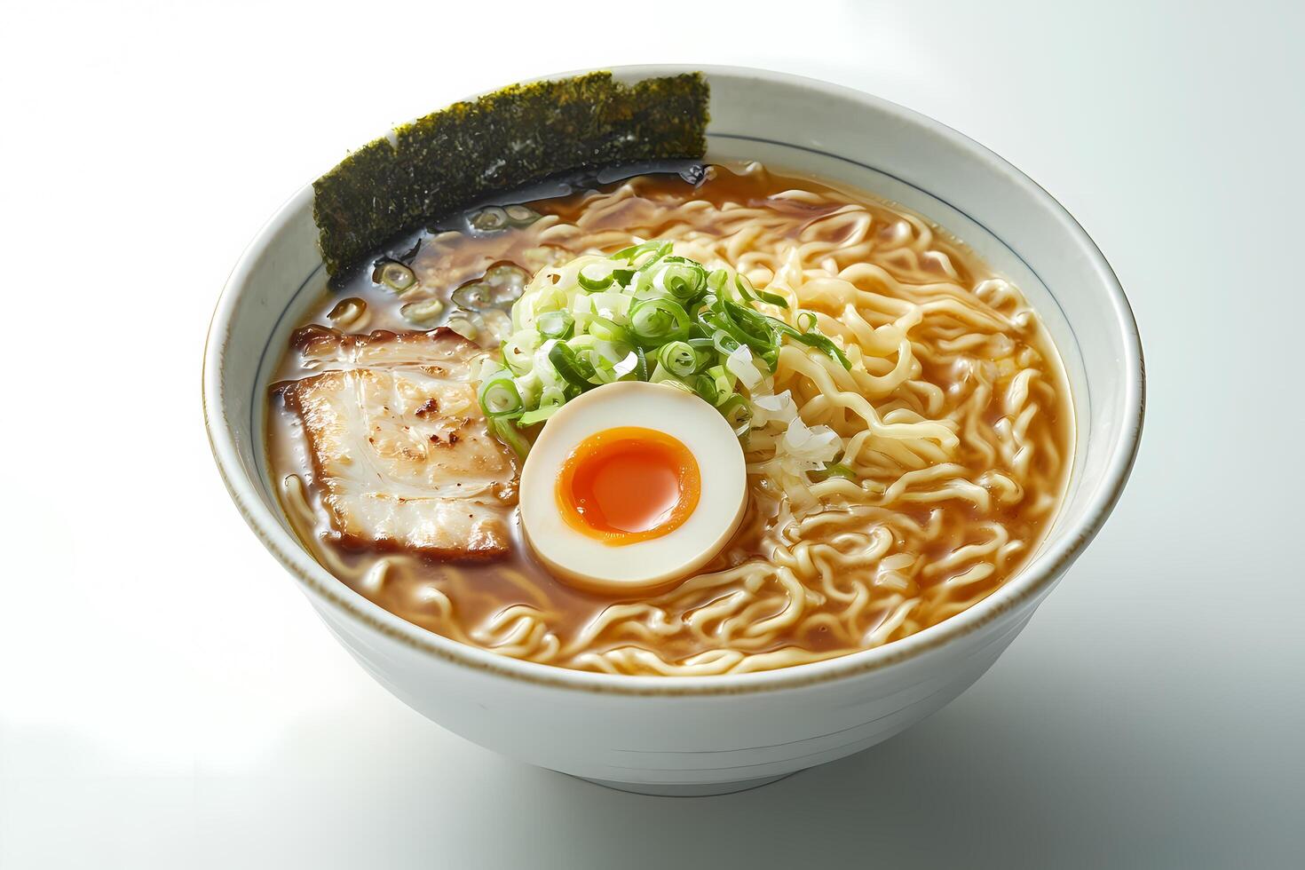 isolated a bowl of delicious ramen photo