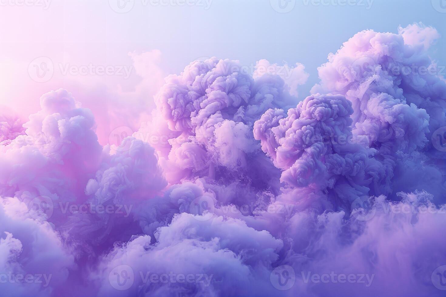 Surreal Lavender Clouds with Dust Cloud Effect in Dreamy Scene photo