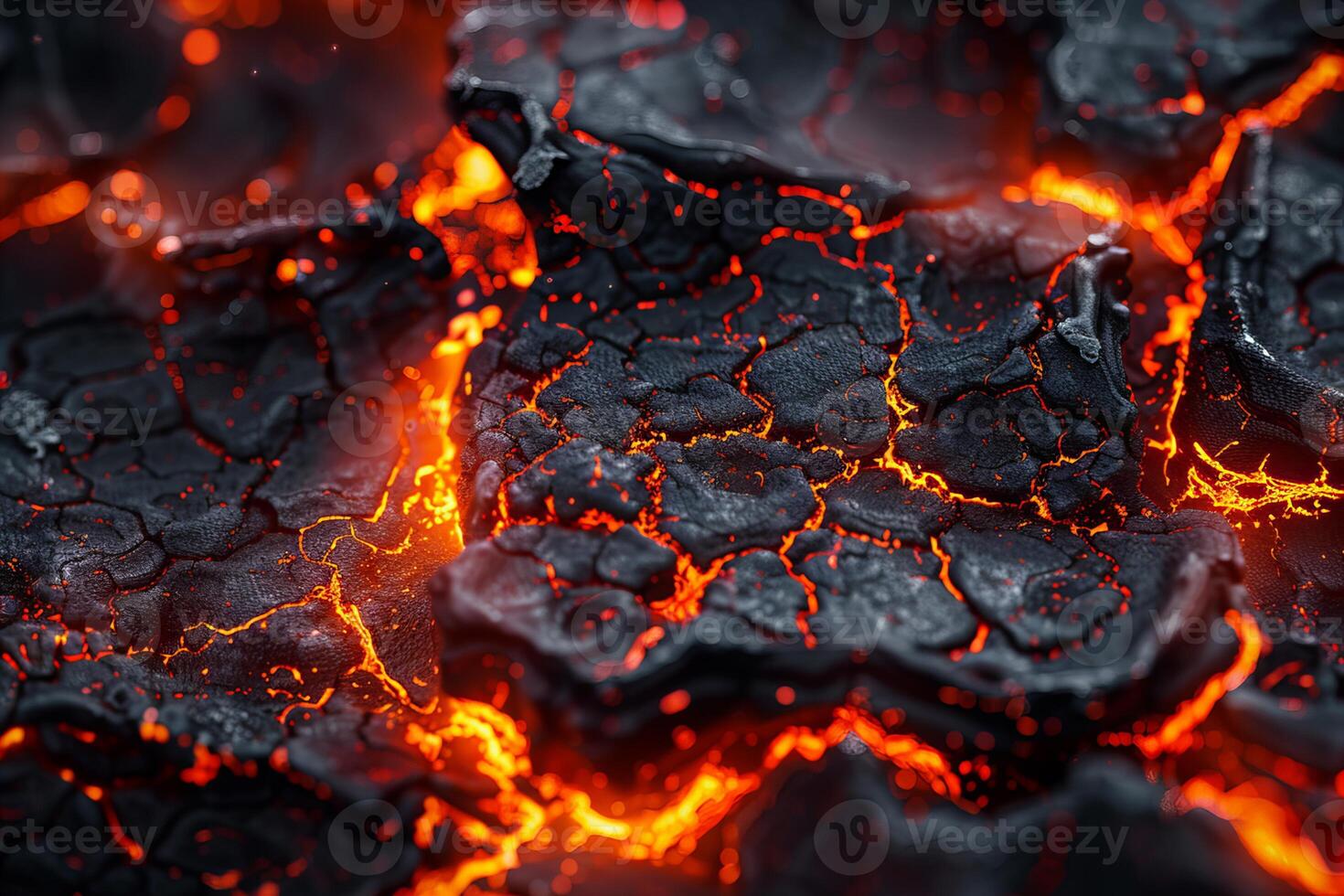 Dramatic Maroon and Dust Lava Effect with Molten Streams photo