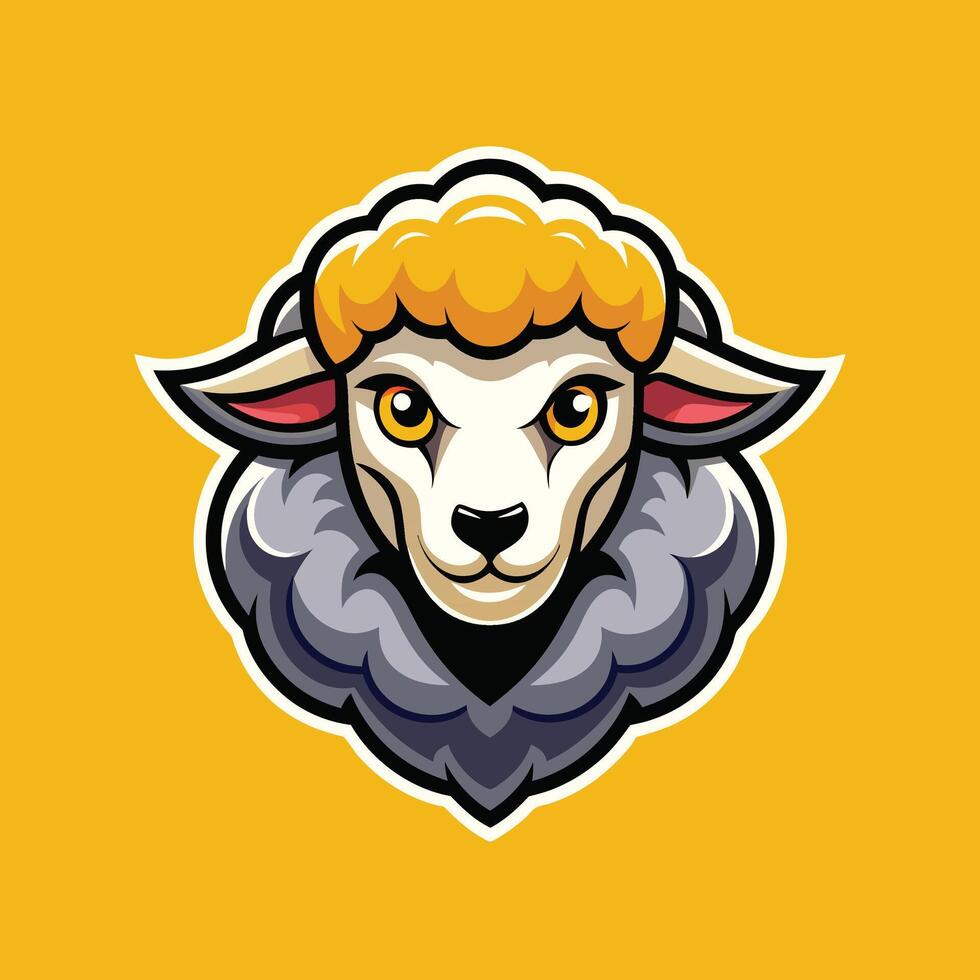 Sheep mascot logo icon design vector