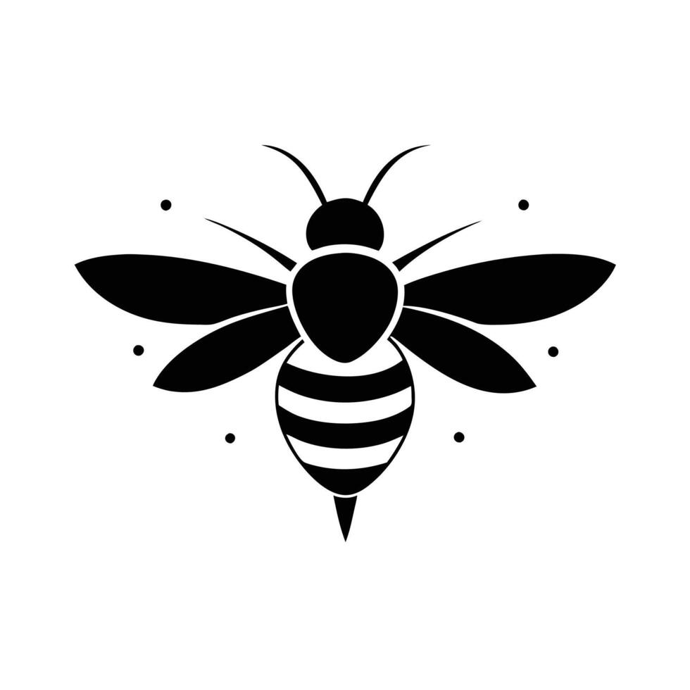 Honey bee Silhouette Icon Design Modern Logo vector