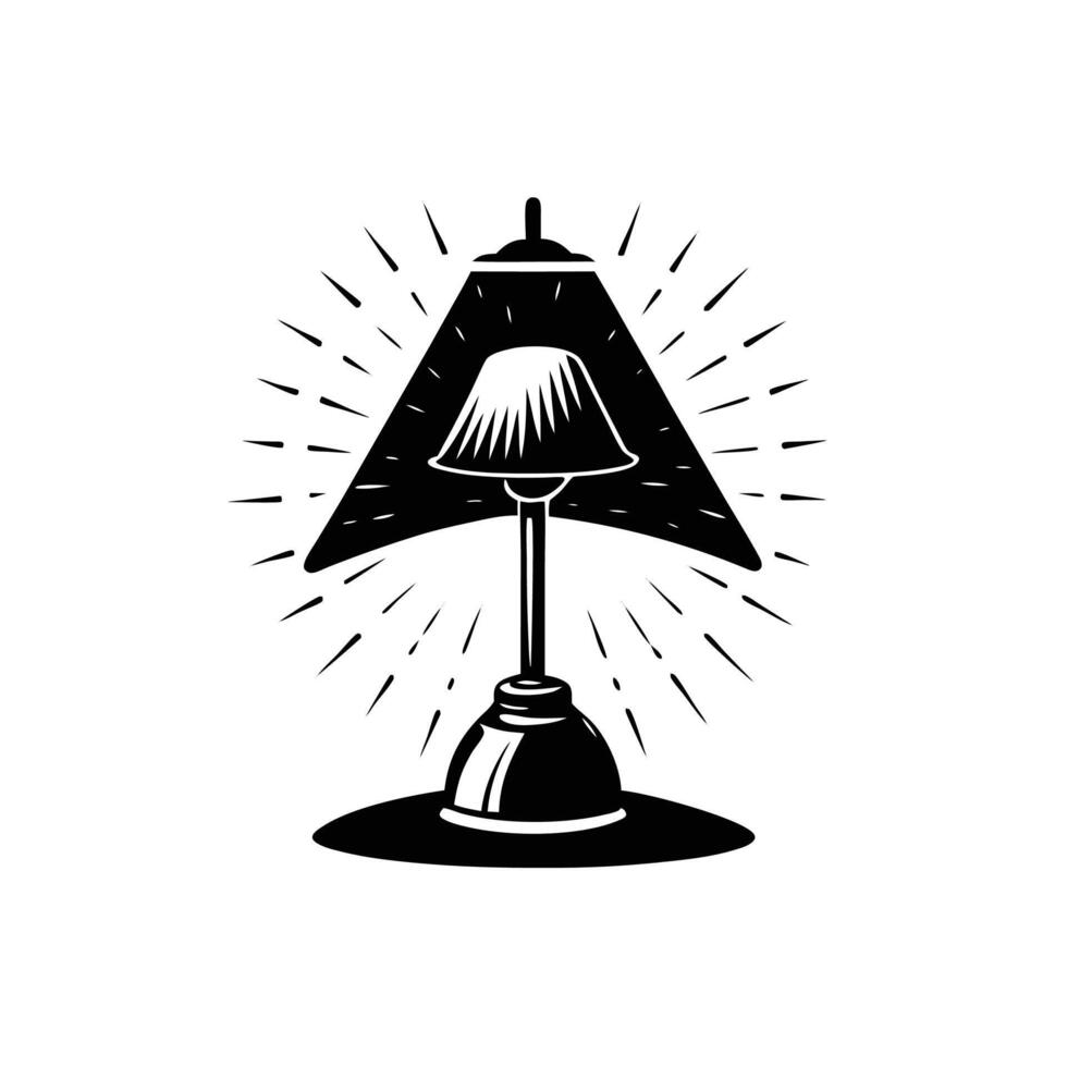 Lamp Modern Silhouette Design Logo vector