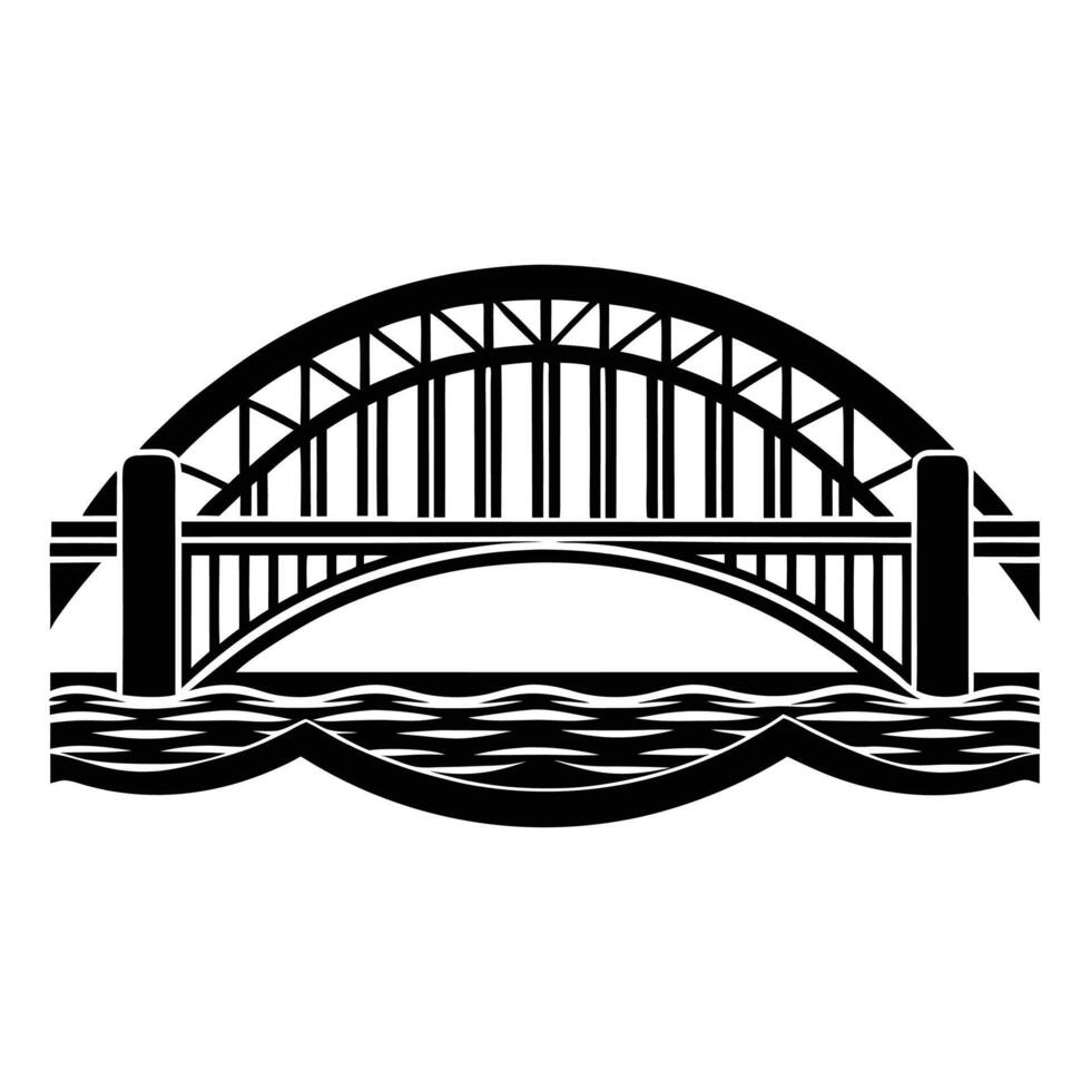 Bridge Modern Silhouette Design Logo vector