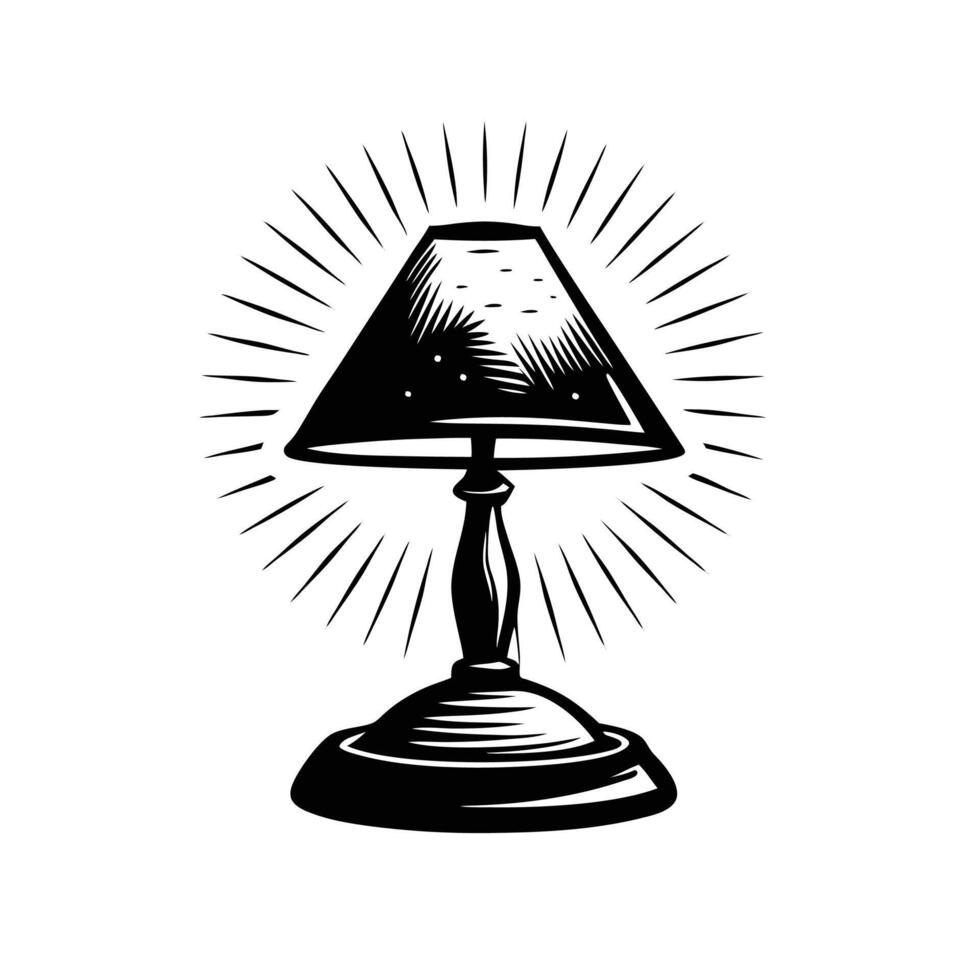 Lamp Icon Logo Isolated on White vector