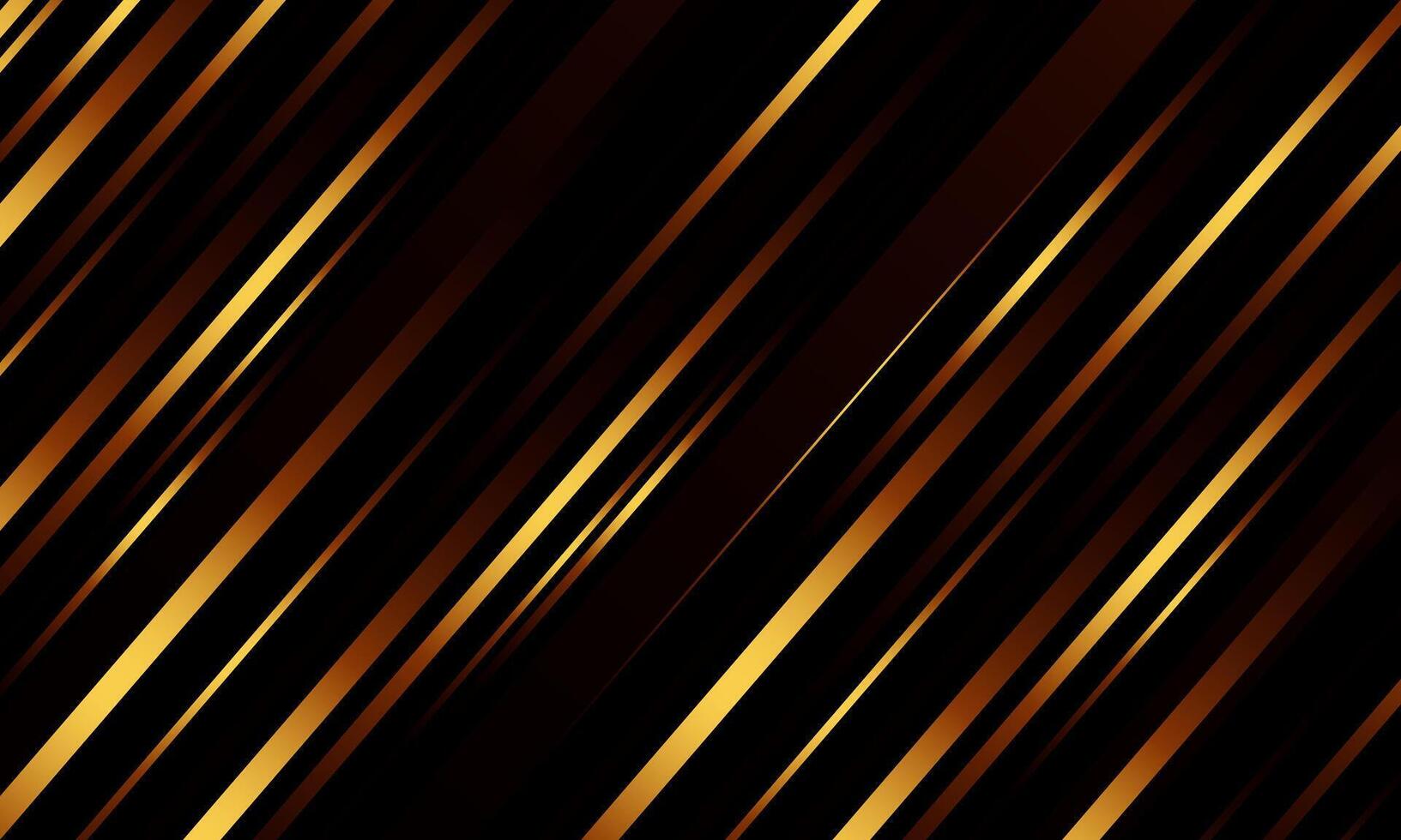 Abstract diagonal gold striped on dark background. metallic lines pattern. vector