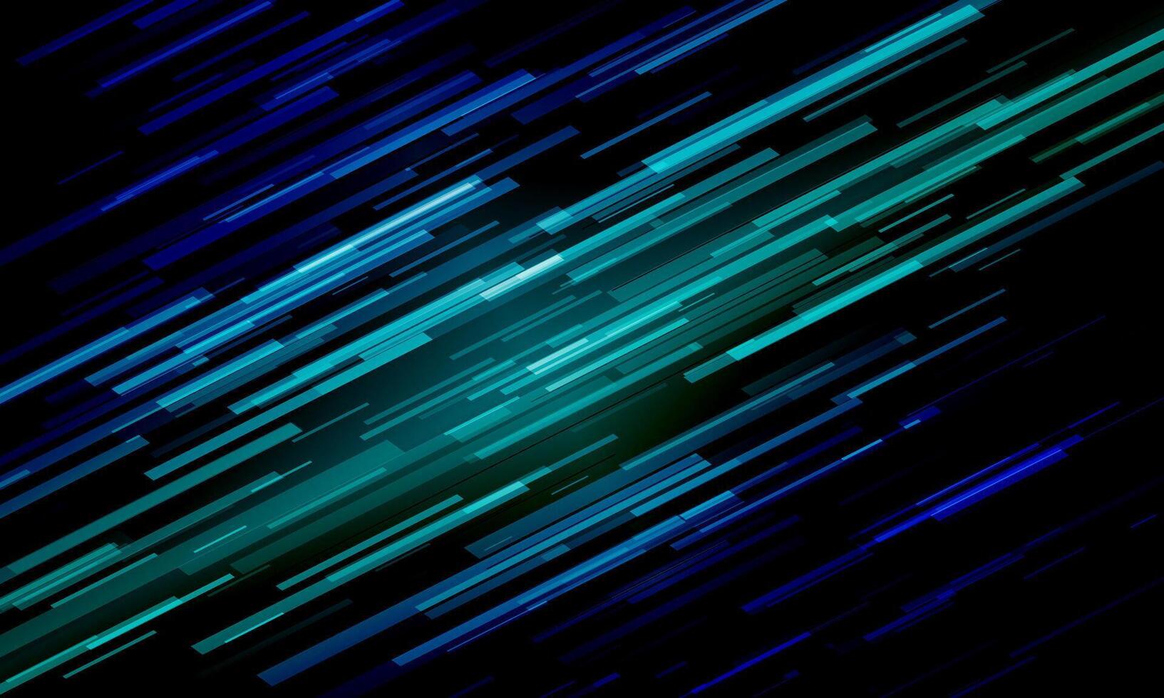 Technology futuristic background striped lines with light effect on dark blue background. vector