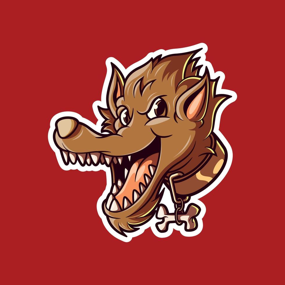 A dog head mascot. vector