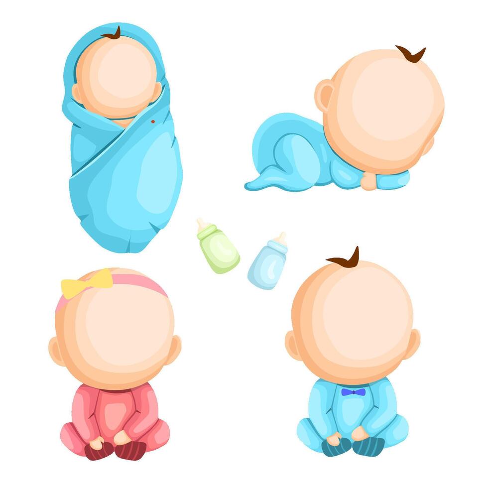 Cute Baby set vector