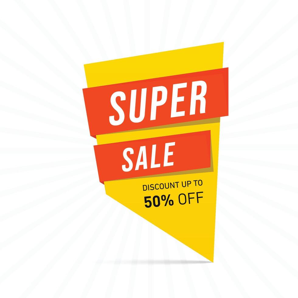 Super Sale Banner Template Design vector