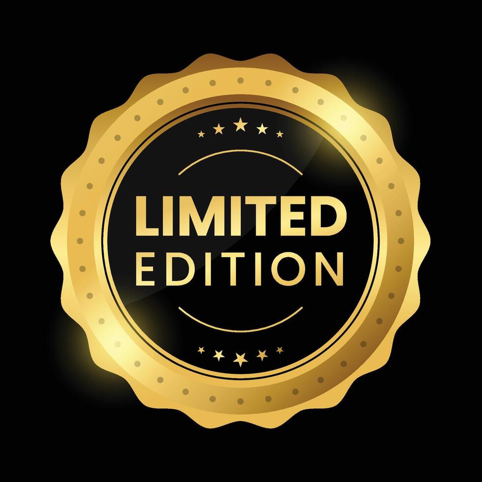 Limited Edition Gold label for luxury product vector