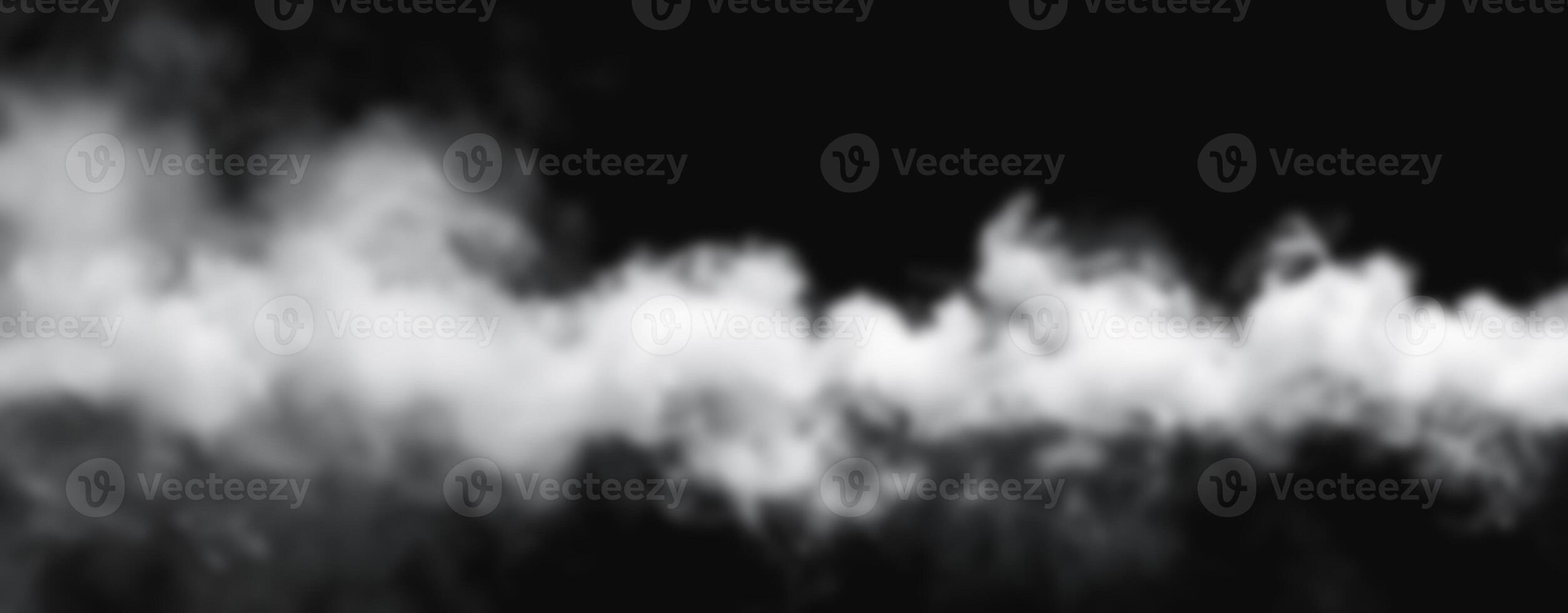 Fog or smoke on black background. Ecological concept. Blurred background. copy space. photo