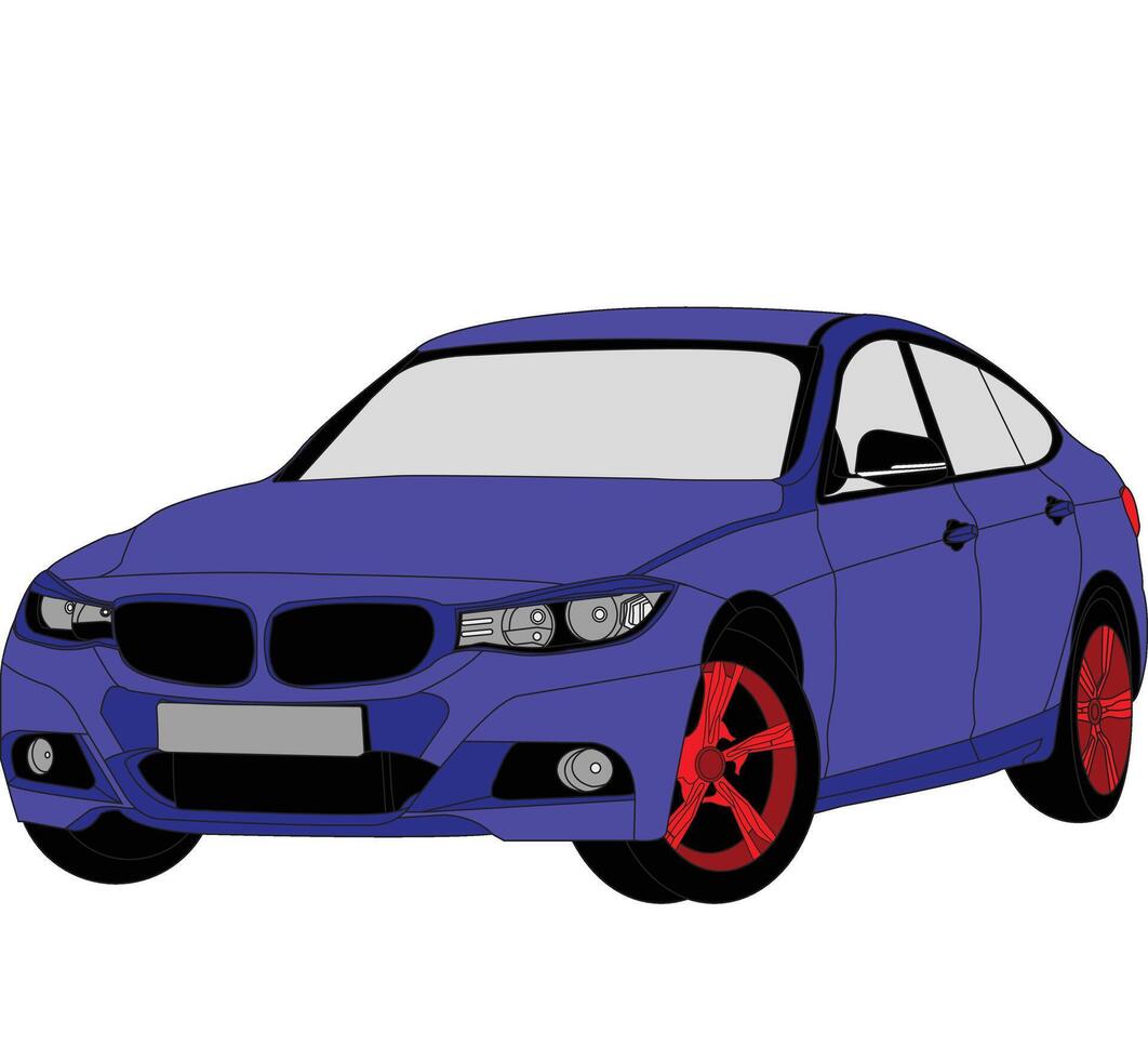 car drawing cartoon, cars line art hand draw, sport car line art, cars flat, car Isolated on White Background vector
