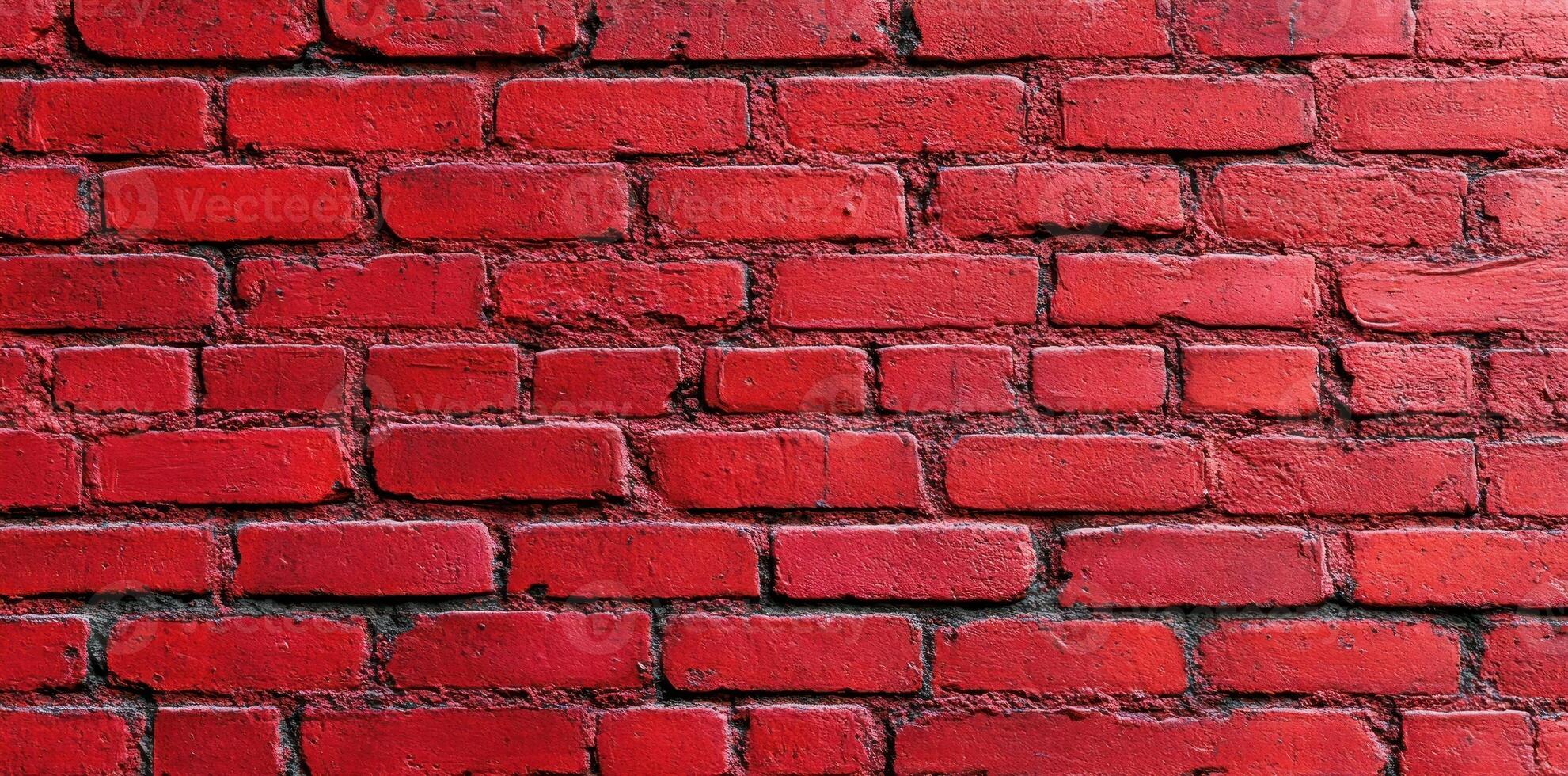 A Close-Up of a Red Brick Wall photo