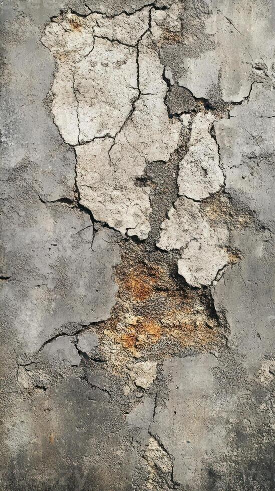 Cracked and Weathered Concrete Wall Texture photo