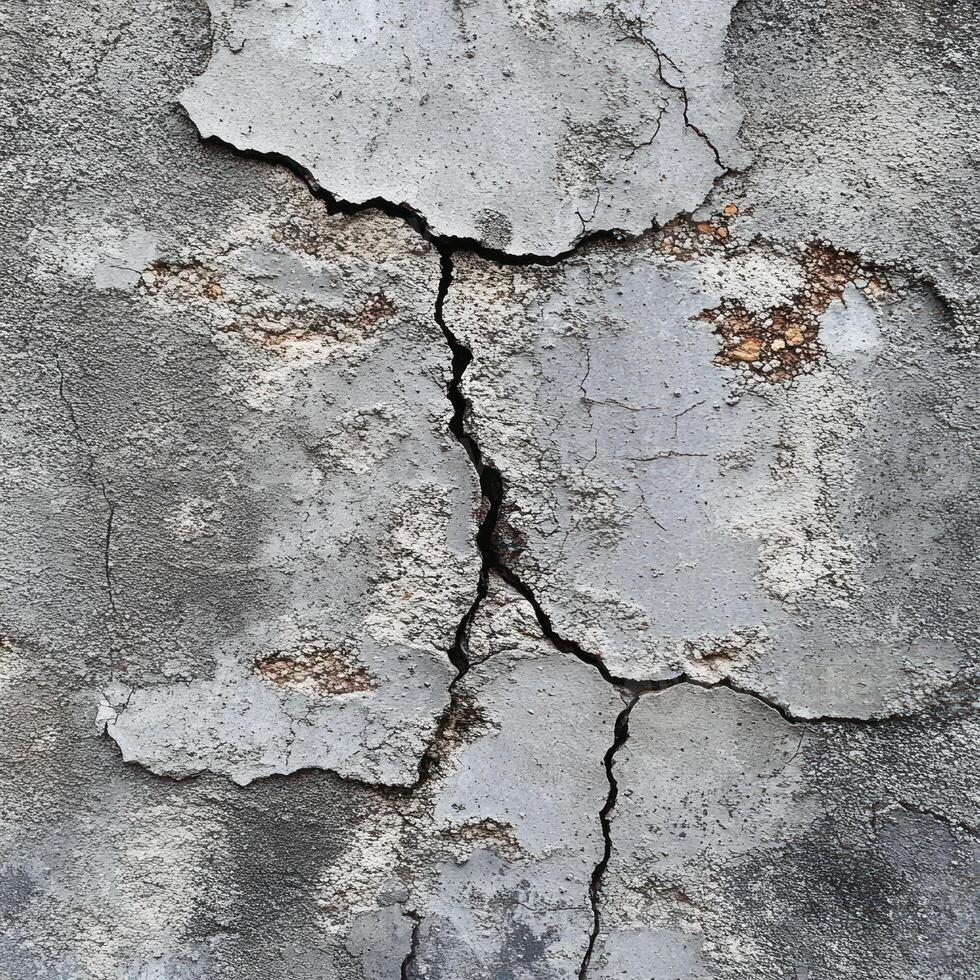 Cracked and Weathered Concrete Wall photo