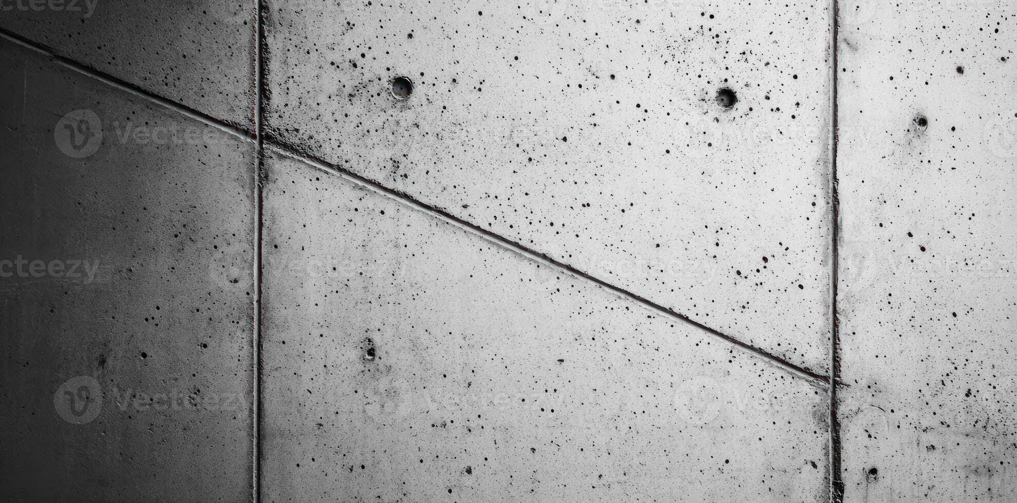 Close-up of Concrete Wall with Diagonal Seam and Uneven Texture photo
