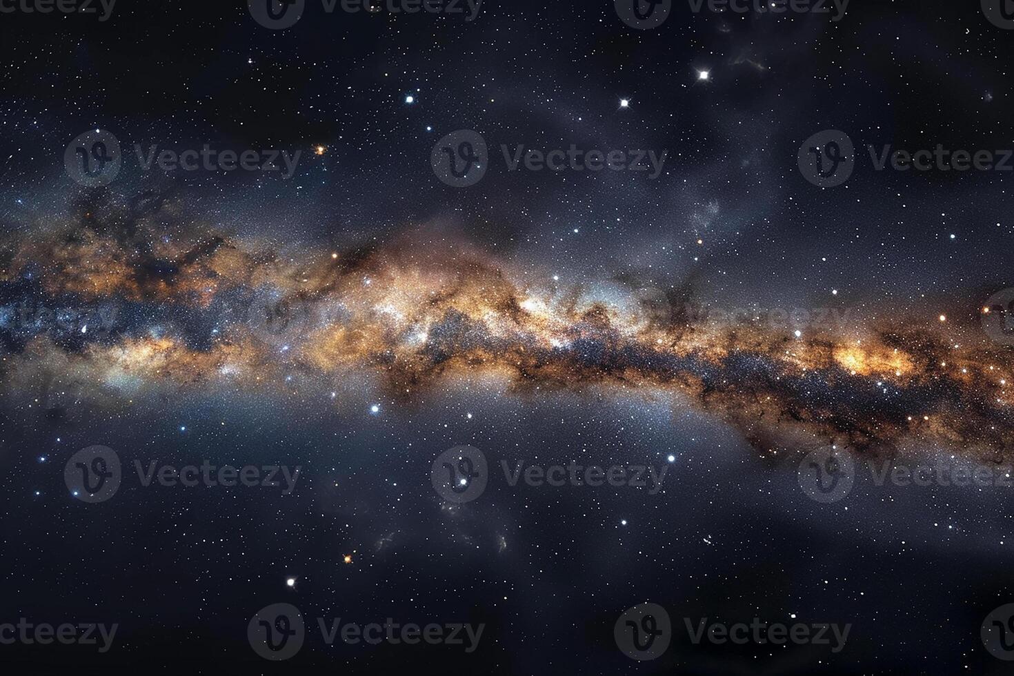 View of galaxy and stars from space. Universe filled with stars, nebulae and galaxies. photo