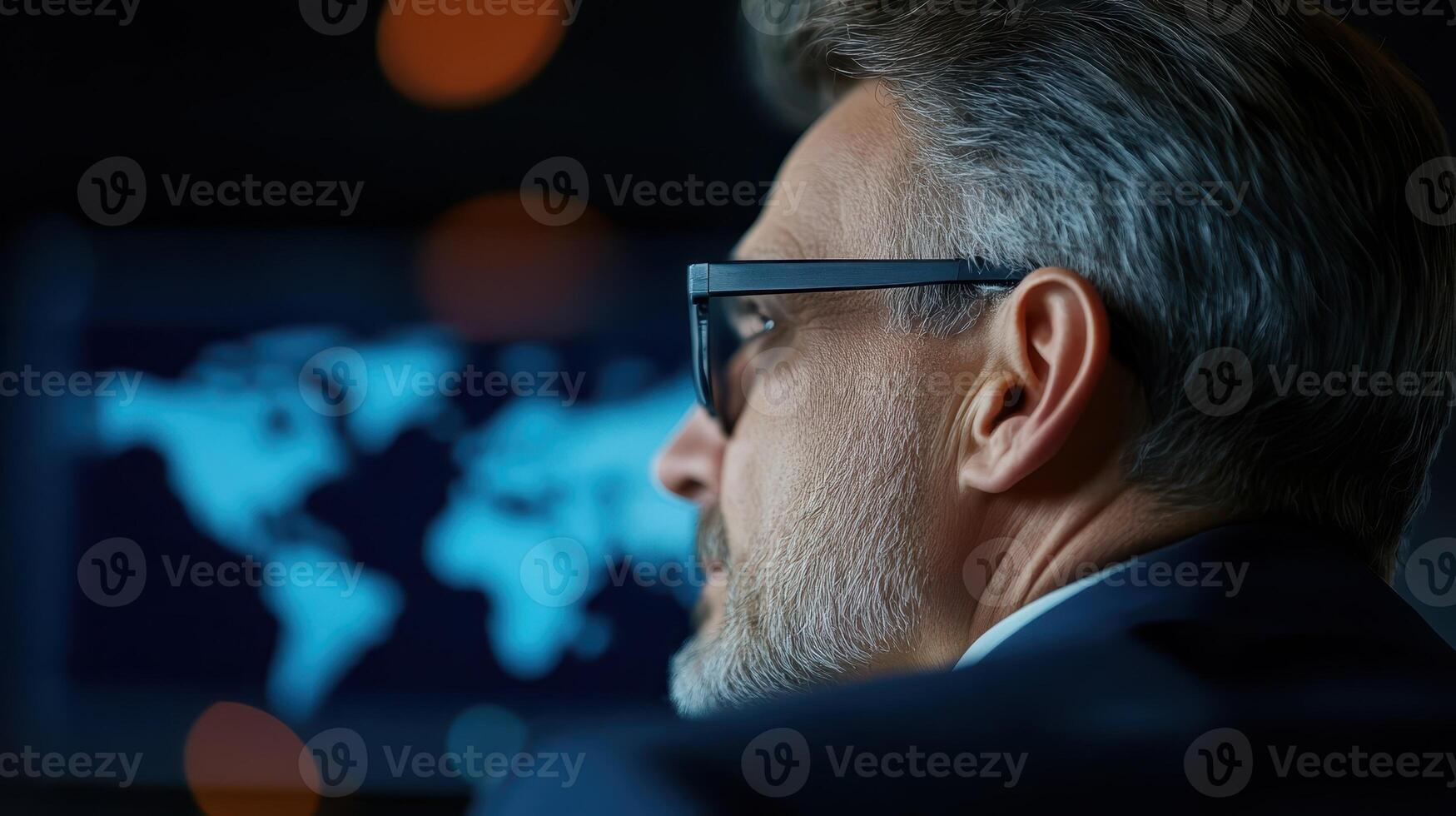 Financial Trader Monitoring Crude Oil Prices and Investment Data on Display Screen photo
