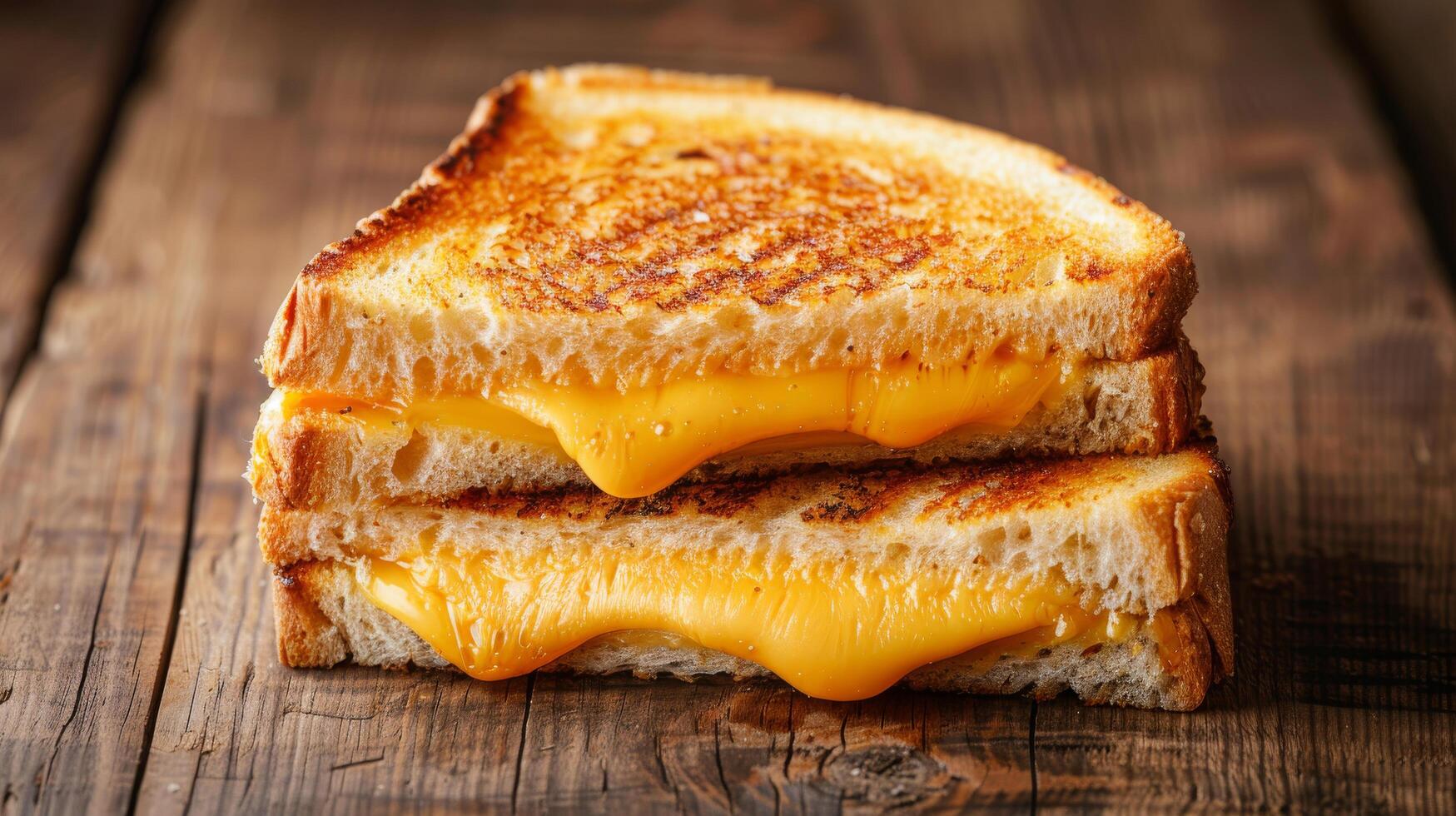 Mouth Watering Grilled Cheese Sandwich with Melted Cheese Layers photo