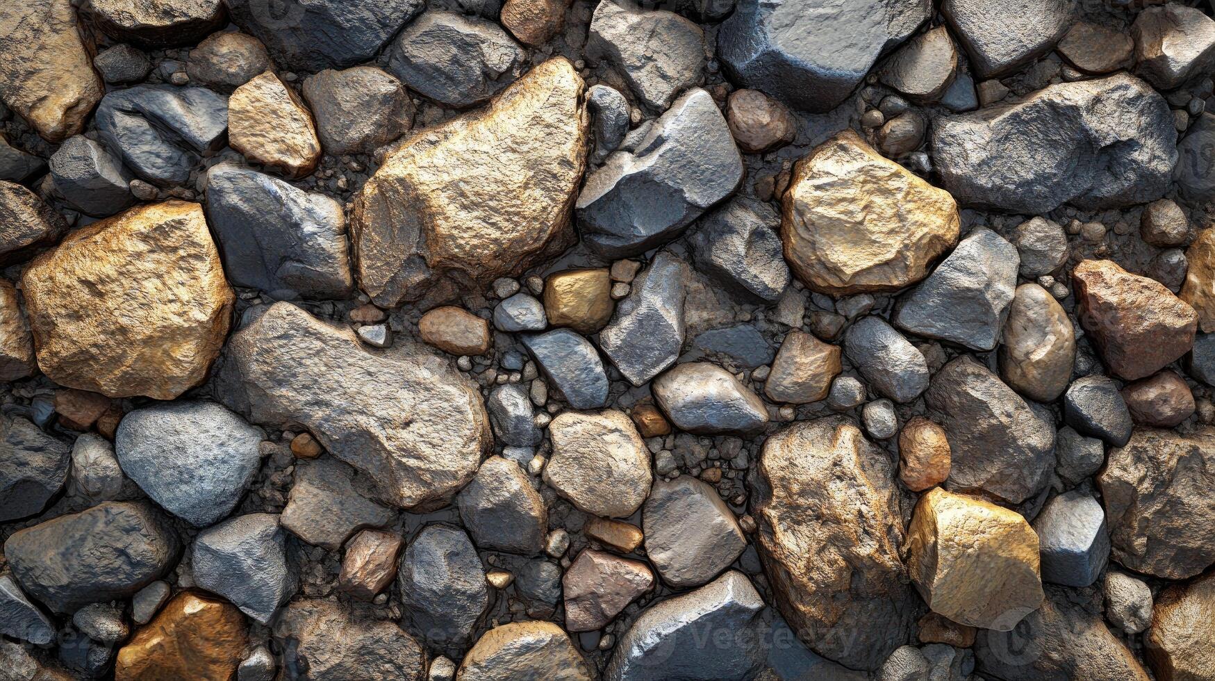 Stone texture showing variety of colors and shapes photo