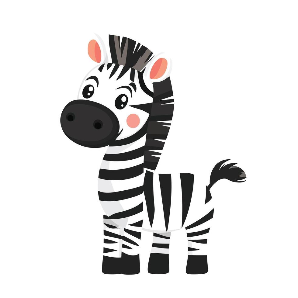 a cartoon zebra vector