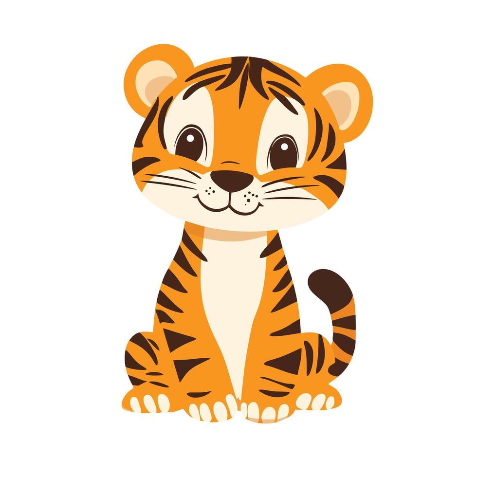 Cute Tiger face vector