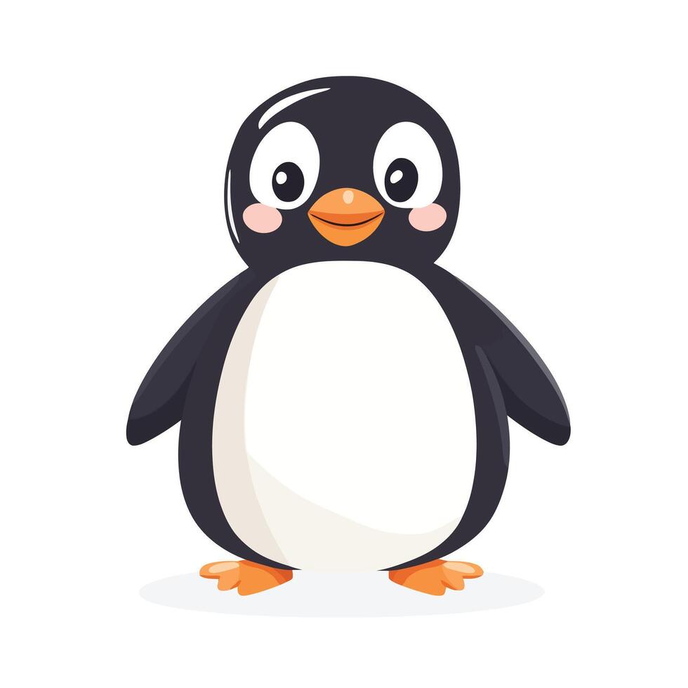 Black and white penguin standing vector
