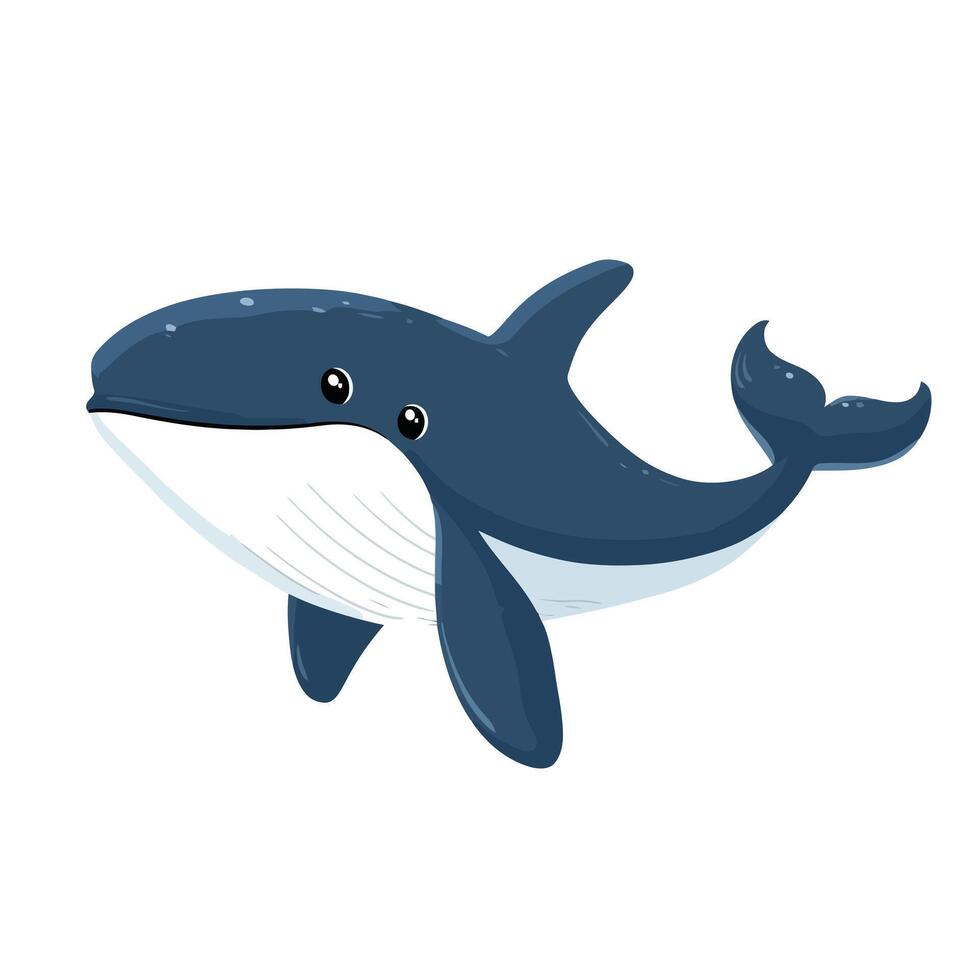 a cartoon whale with a big mouth and a big nose vector