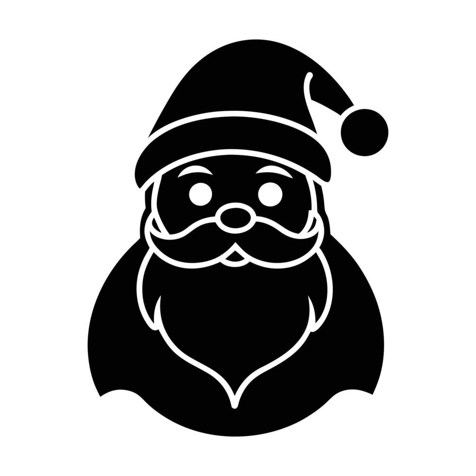 Festive Santa art cartoon, clipart, and line art designs for Christmas projects. vector