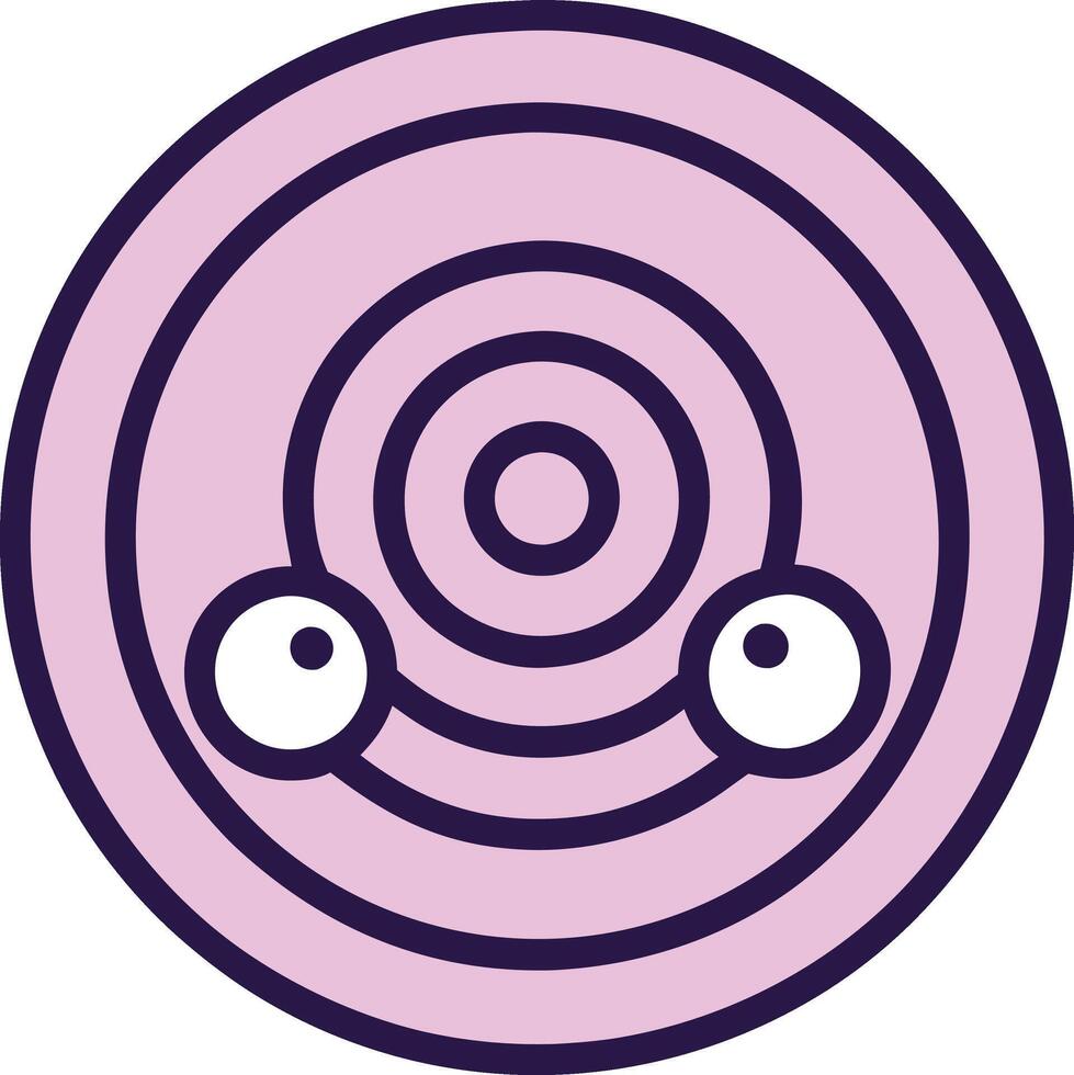 Hypnosis spiral illustration in cartoon, clipart, and line art design, perfect for printables vector