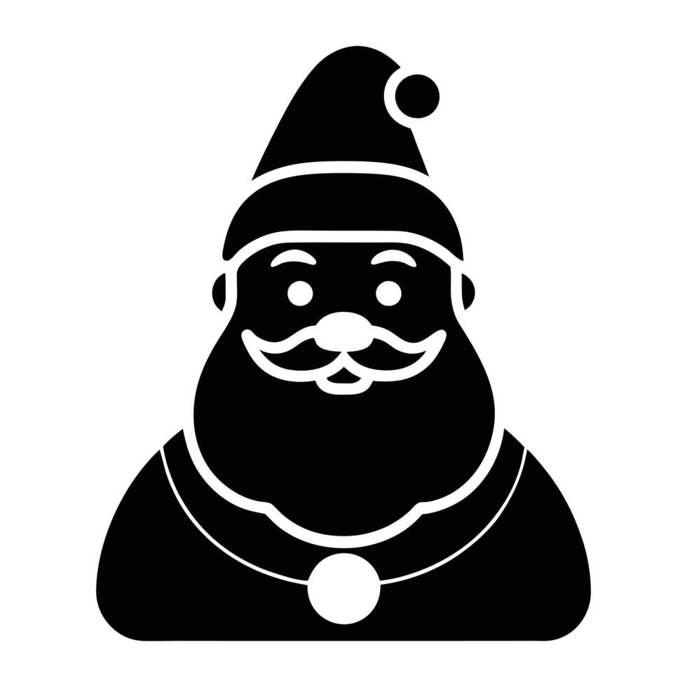 Festive Santa art cartoon, clipart, and line art designs for Christmas projects. vector