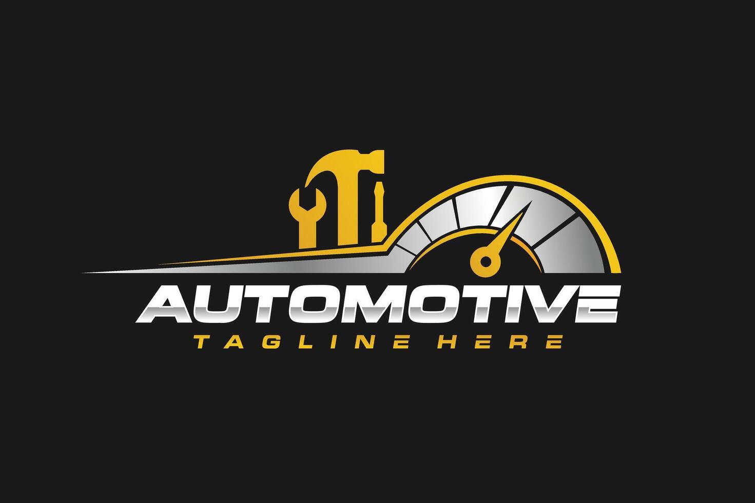 workshop equipment speedometer logo vector