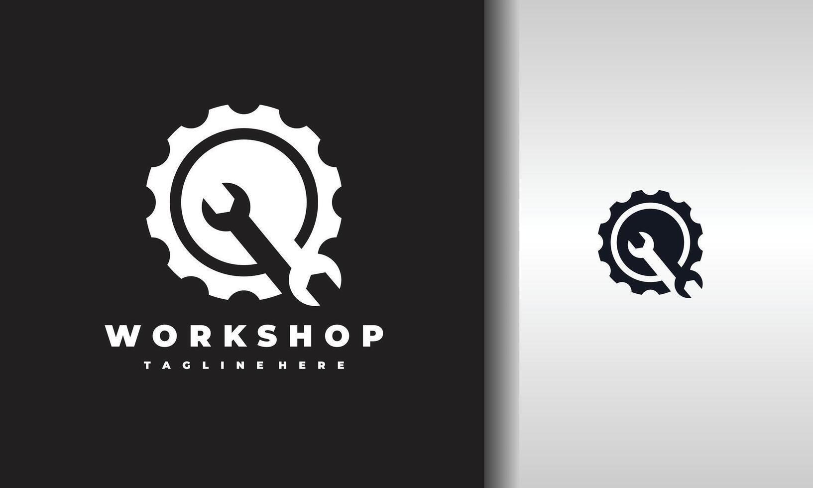 double wrench gear logo vector