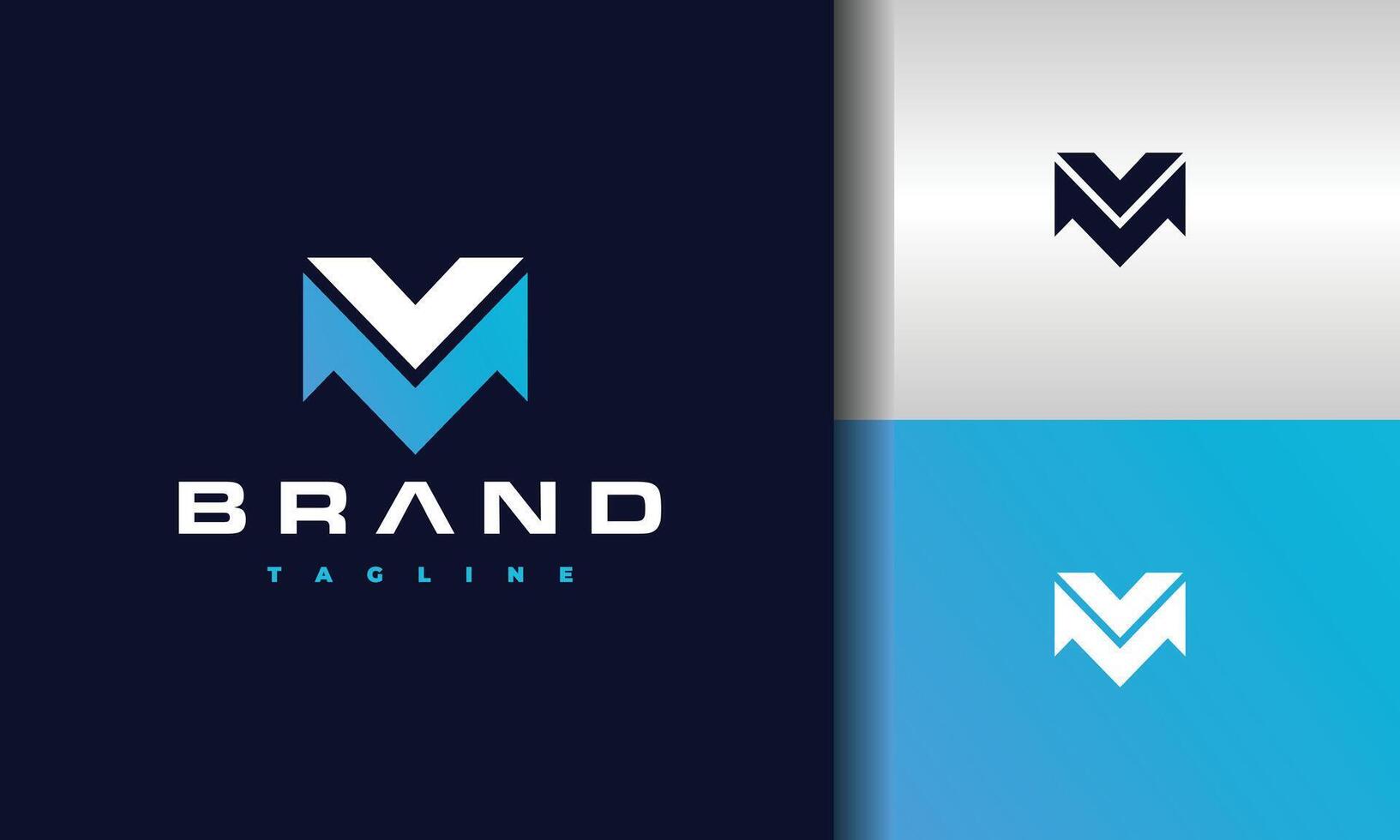 monogram letter VM logo vector