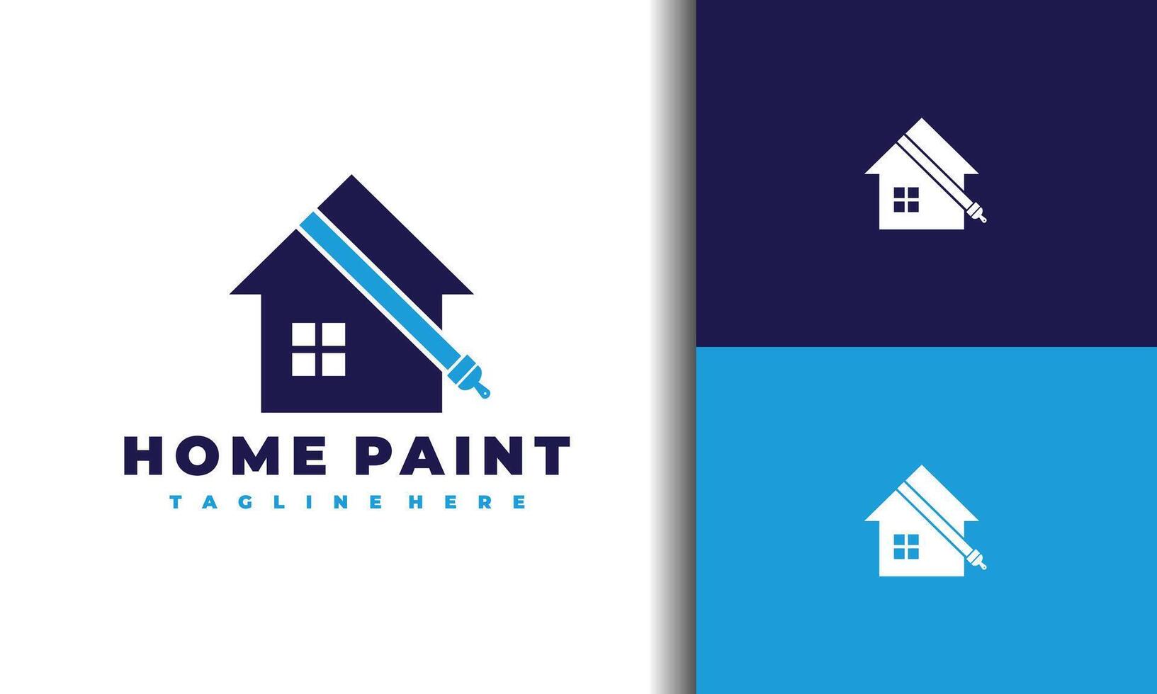 house paint brush logo vector