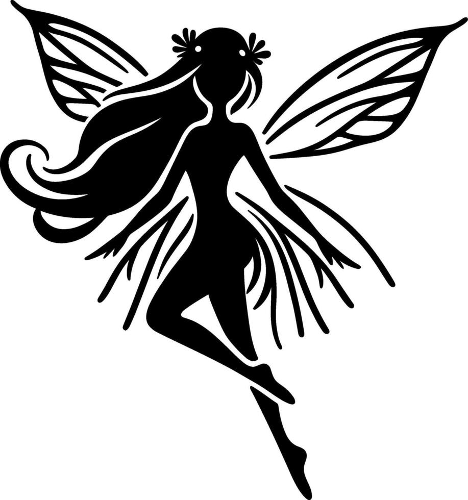 Fairy Woman Silhouette vector