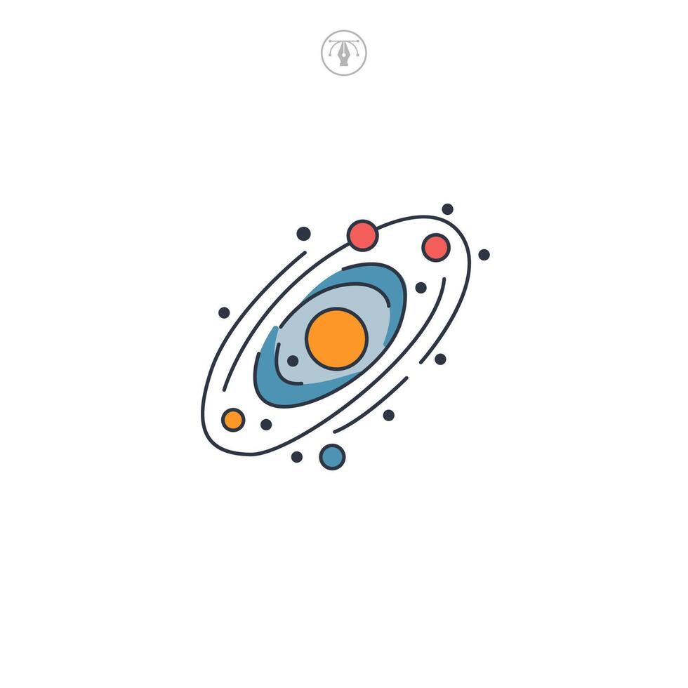 Galaxy icon symbol illustration isolated on white background vector