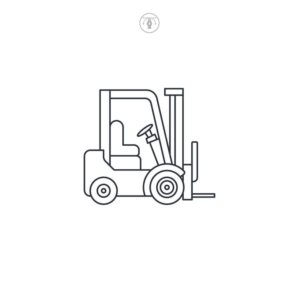 Forklift icon symbol illustration isolated on white background vector