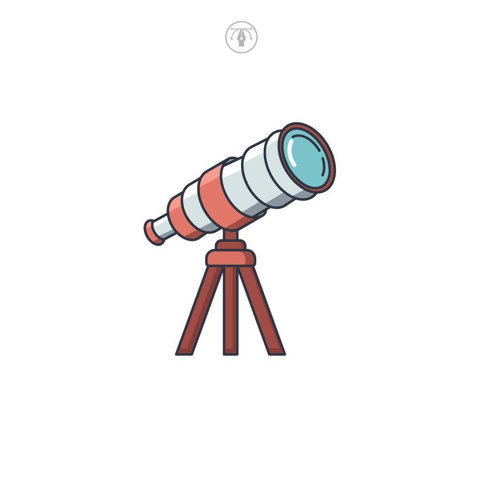 Telescope icon symbol illustration isolated on white background vector